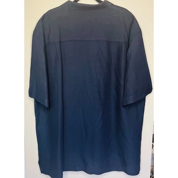 Cubavera Heritage Fit Shirt Mens 2XL vintage Black/Pistachio Rayon Button up - Picture 6 of 15